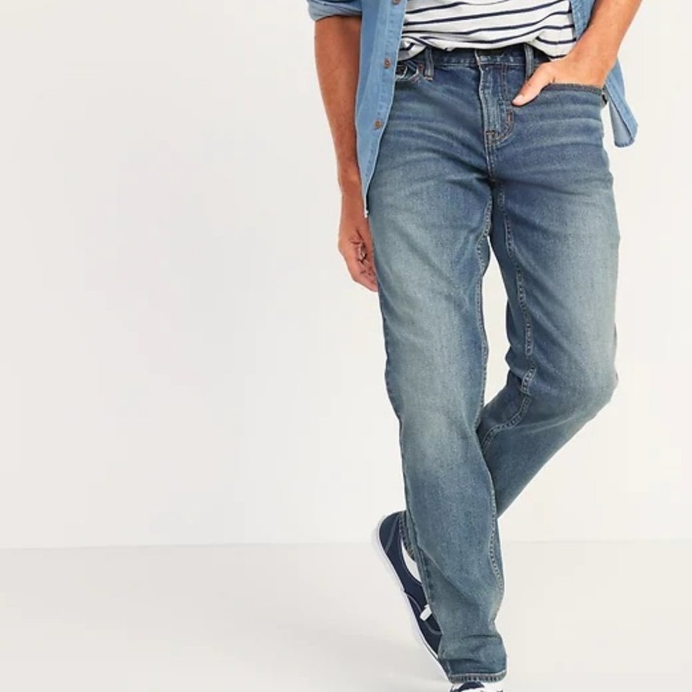 Old navy athletic build-in tough build-in flex jeans